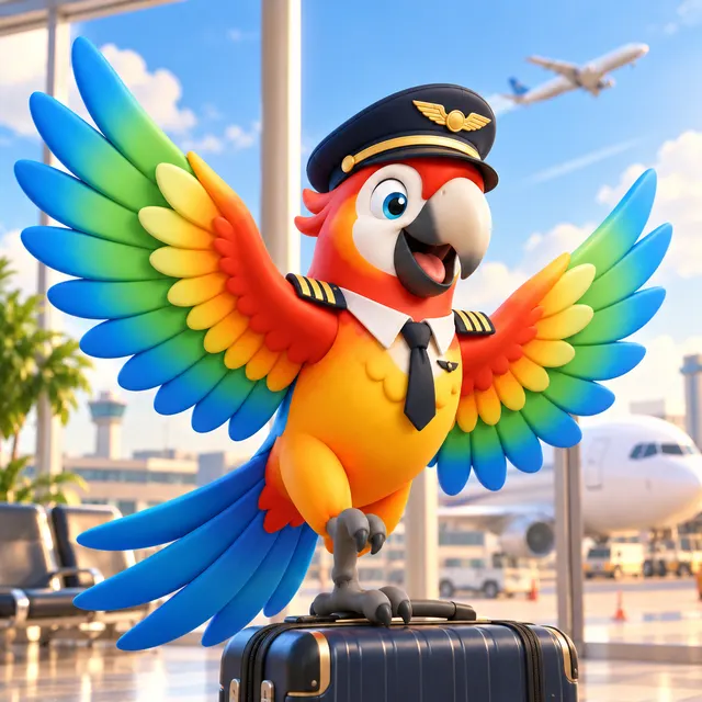 Sacbi vestido de piloto